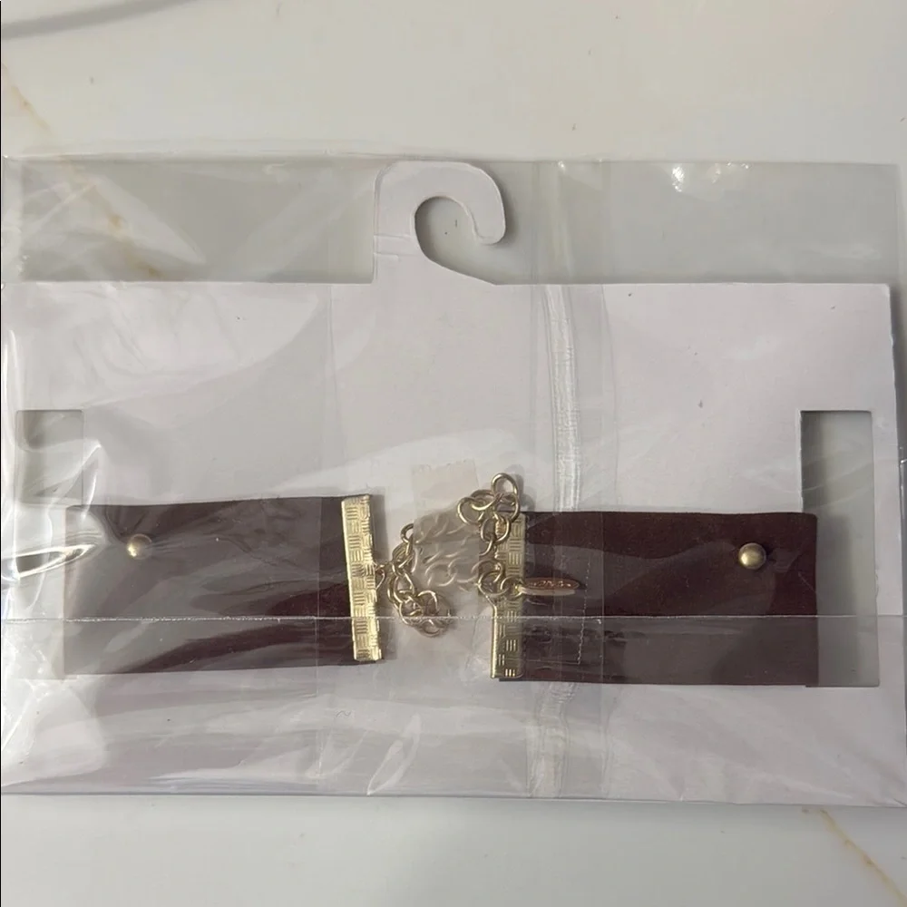 Ettika Brown Studded Choker Necklace